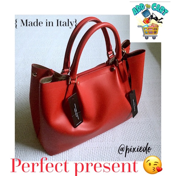 Italian Leather Handbag - Picture 3 of 8
